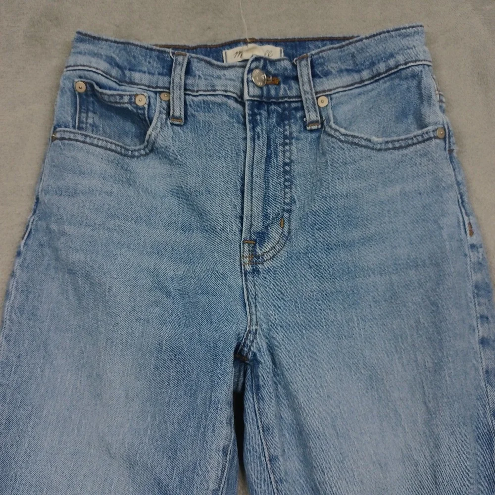 Madewell Jeans Womens 25 Blue Denim Perfect Vintage Crop‎ Distressed Preppy